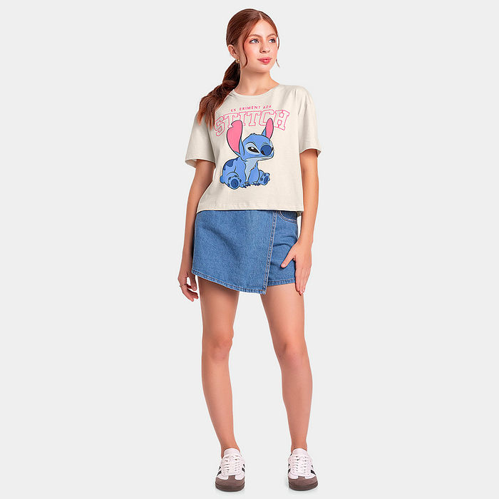 Blusa com relevo 3d Lilo & Stitch