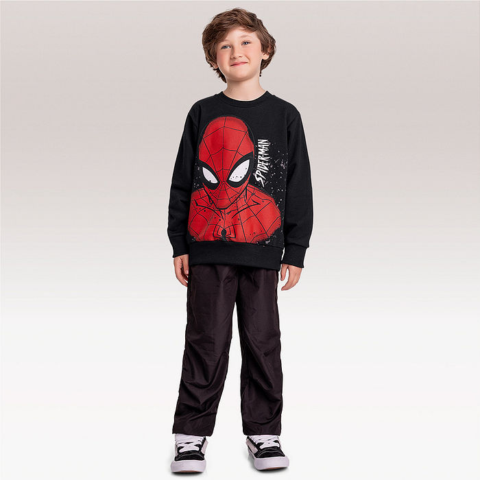Blusão em moletom Spider-man