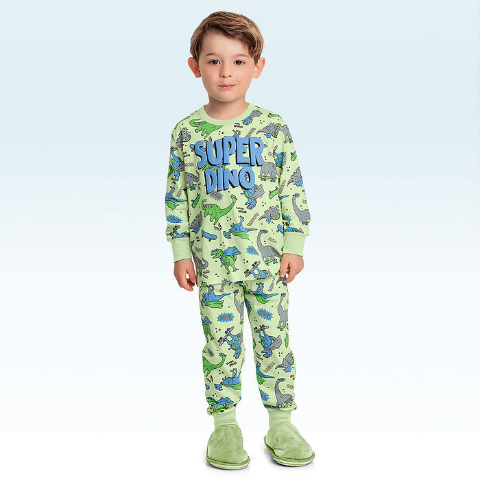 Conjunto pijama camiseta manga longa e calça