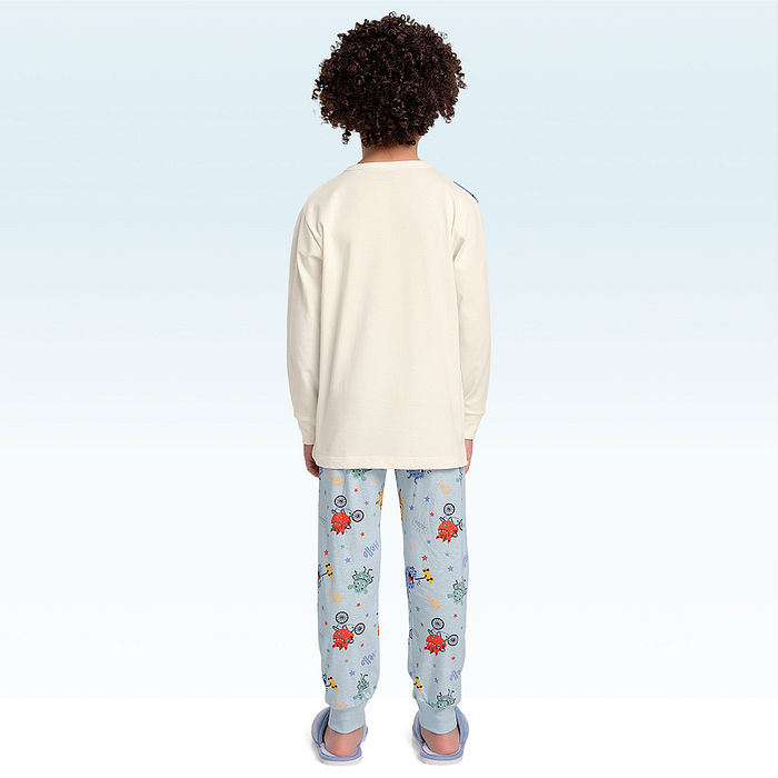 Conjunto pijama camiseta manga longa e calça