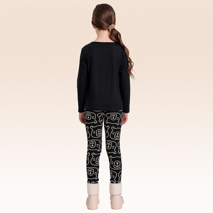 Conjunto blusa manga longa e legging