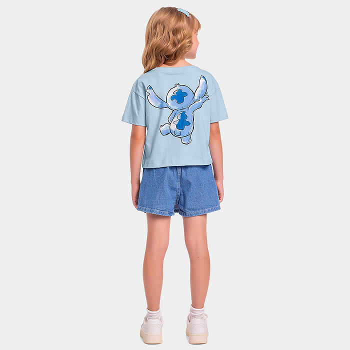 Blusa manga curta Lilo & Stitch