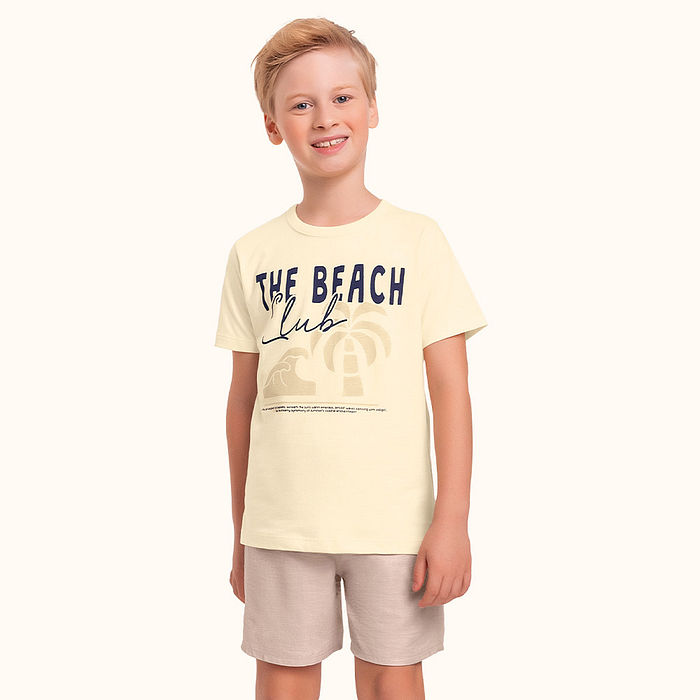 Camiseta em meia malha the beach club