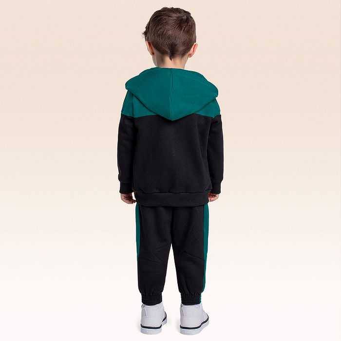 Conjunto jaqueta com capuz e calça