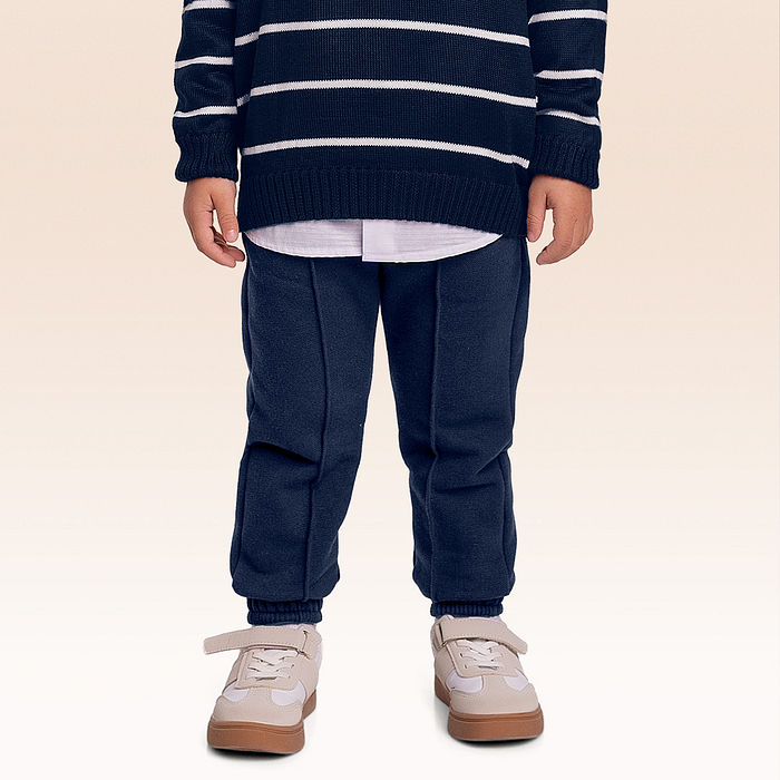 Calça em moletom com bolso