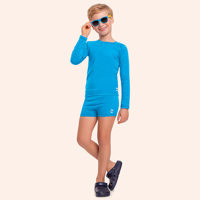 Sunga boxer infantil com proteção uv