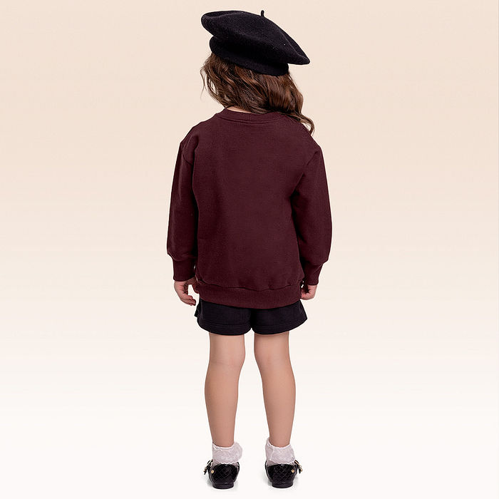 Blusão em moletom laço