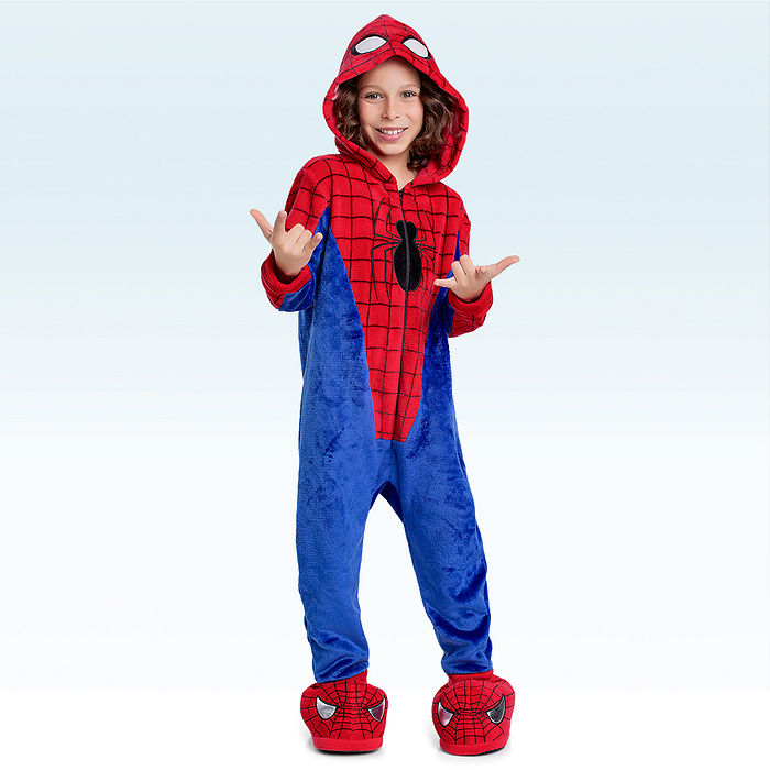 Kigurumi homem aranha em fleece