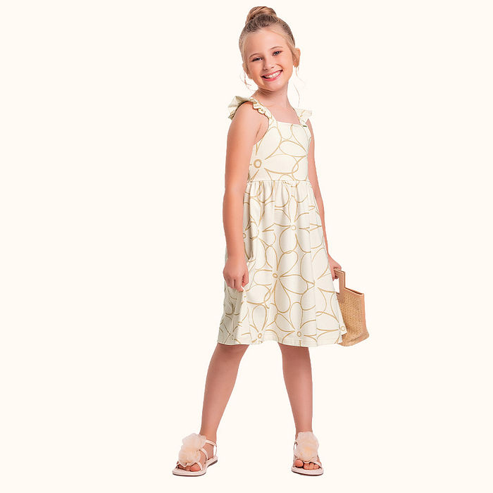 Vestido em cotton leve floral