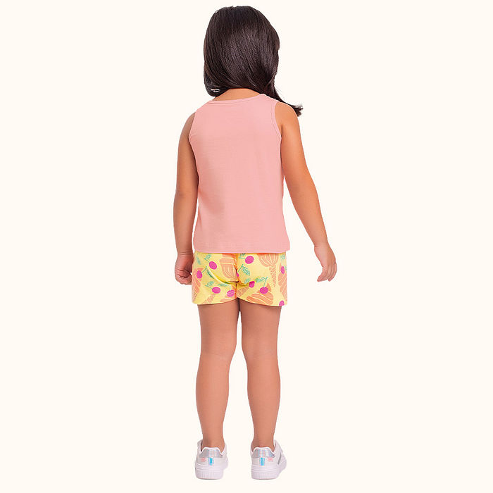 Conjunto verão regata/verão sorvete em meia malha