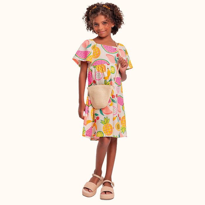 Vestido em malha favo