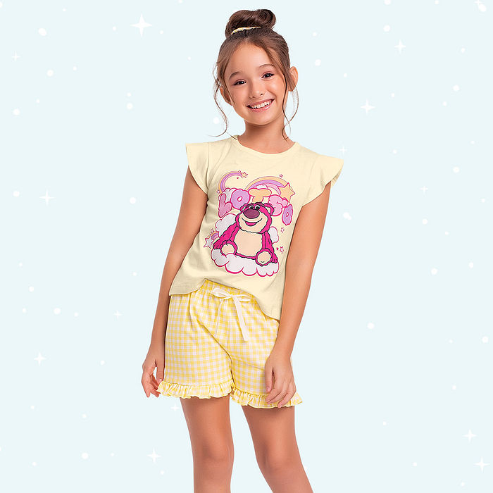 Conjunto pijama blusa e short Lotso