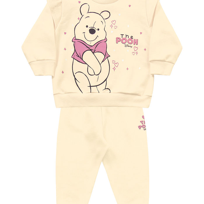 Conjunto blusão e calça Ursinho Pooh