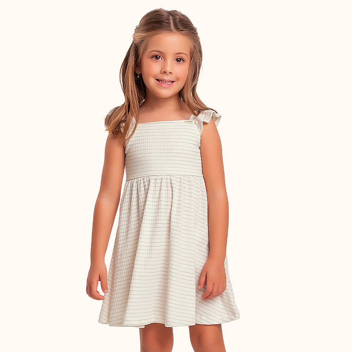 Vestido em ribana lurex alcinha