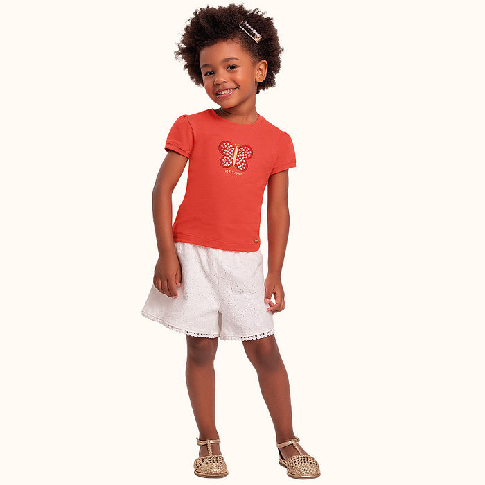 Blusa em cotton leve borboleta