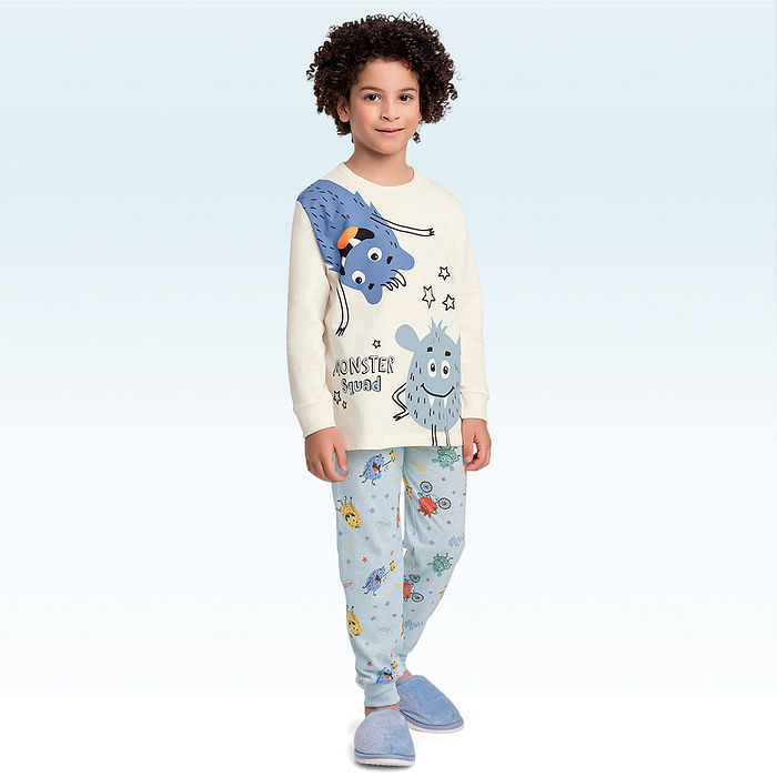 Conjunto pijama camiseta manga longa e calça