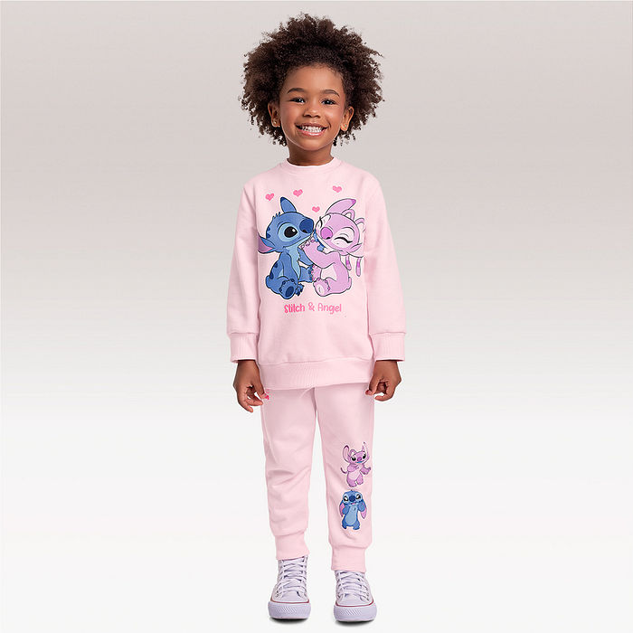 Conjunto blusão e calça Lilo & Stitch