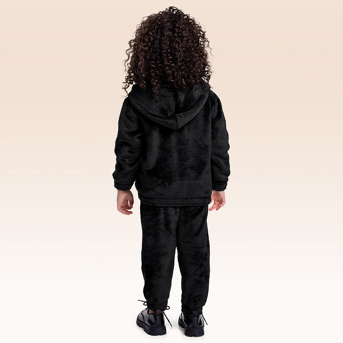 Conjunto jaqueta com capuz e calça