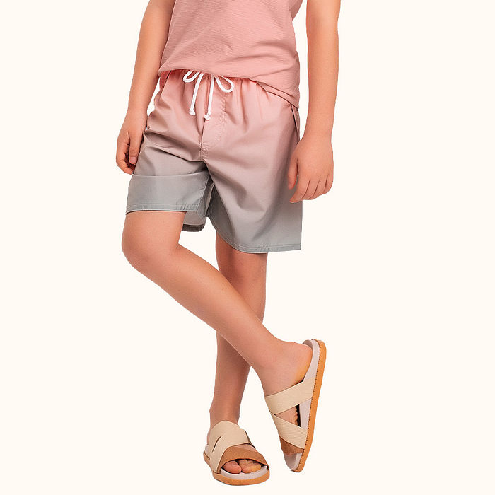 Bermuda em microfibra com cordão decorativo