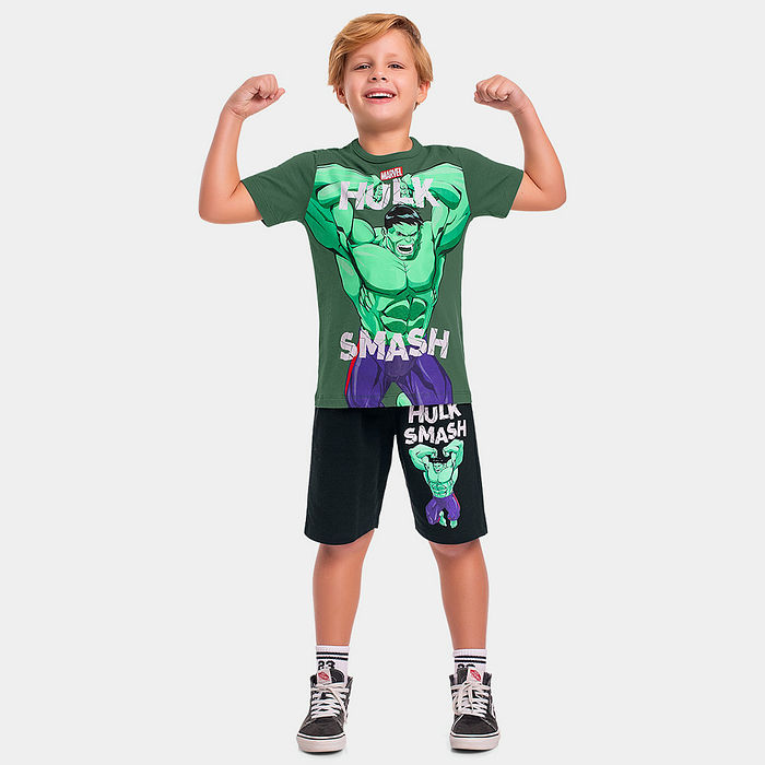 Conjunto camiseta/bermuda Avengers