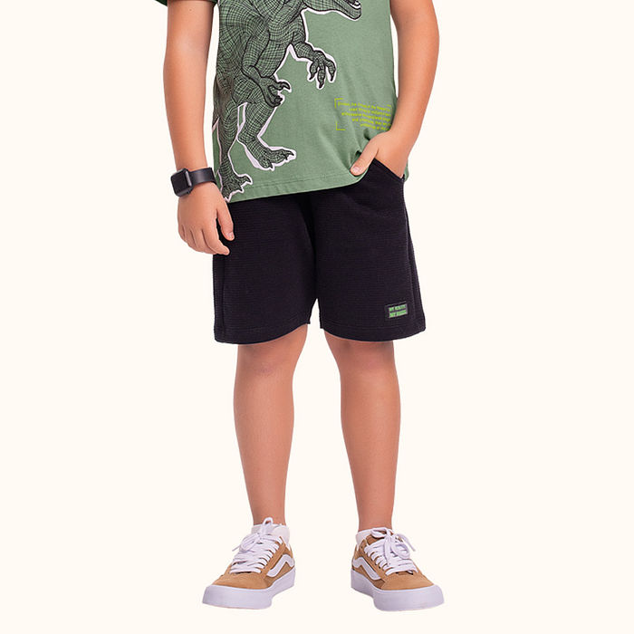 Bermuda em moletinho lotus com cadarço decorativo