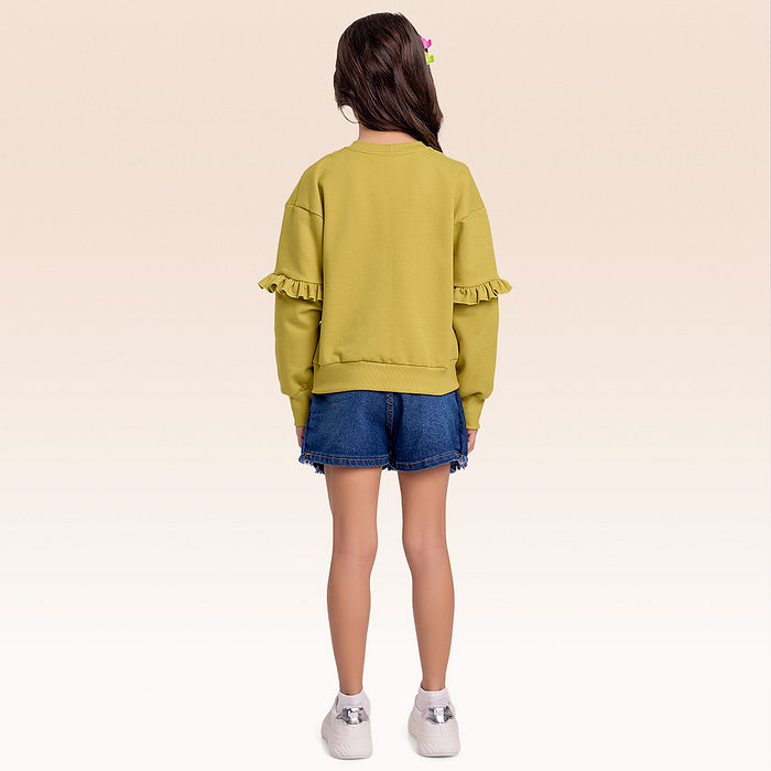 Blusão em moletom borboleta