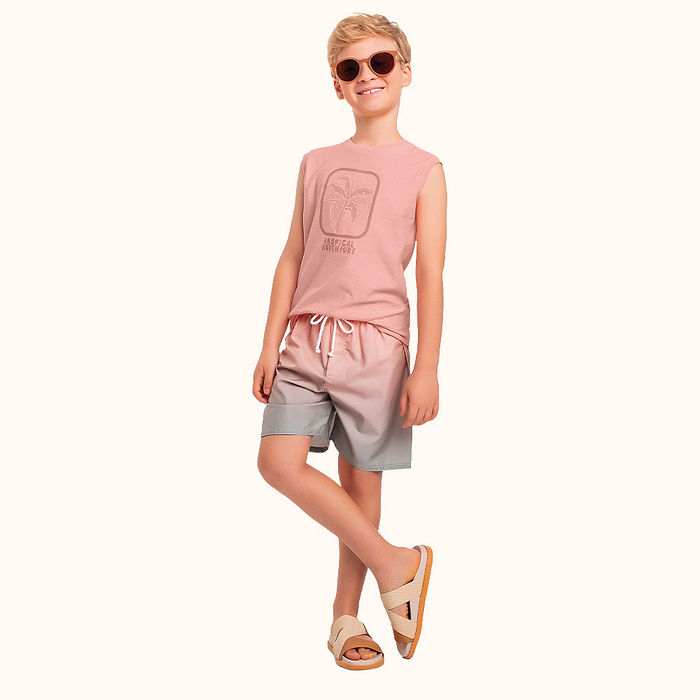 Regata em meia malha flamê palmeira