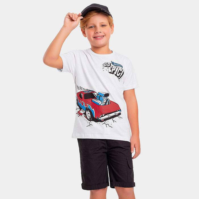 Camiseta manga curta Hot Wheels