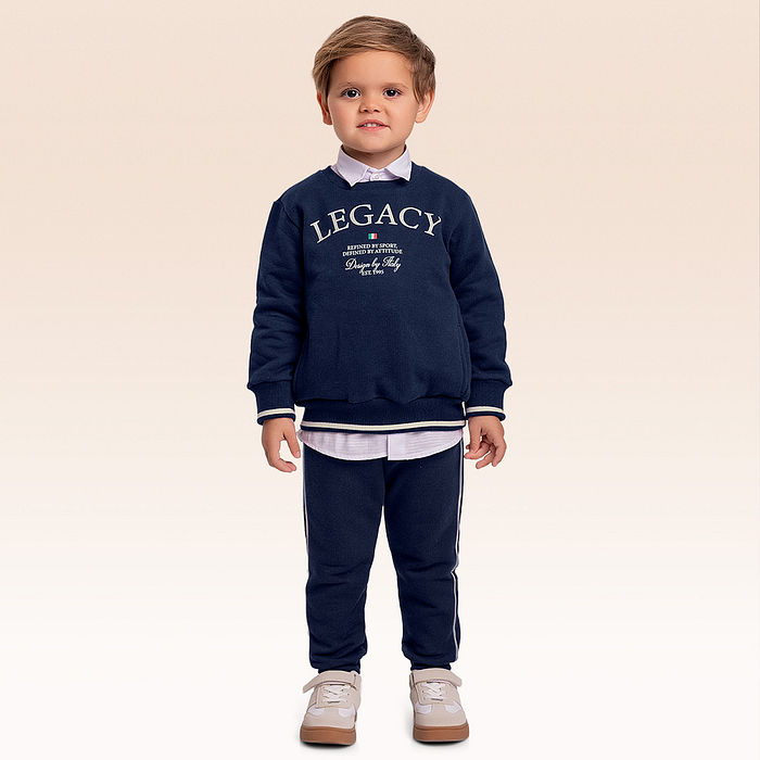 Conjunto blusão e calça moletom