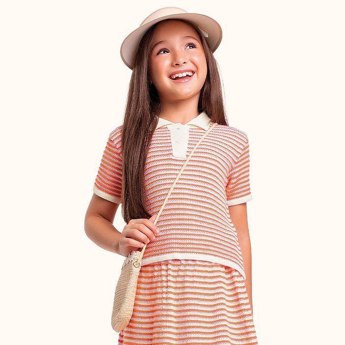 Camisa polo em tricot