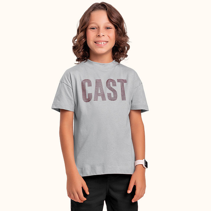 Camiseta em meia malha cast