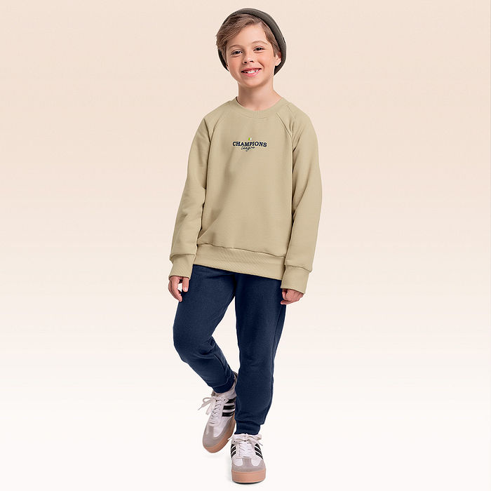 Conjunto blusão e calça moletom