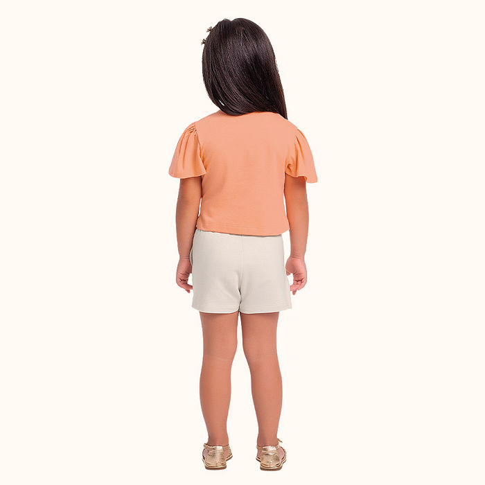 Conjunto blusa e short saia bordado com lantejoula