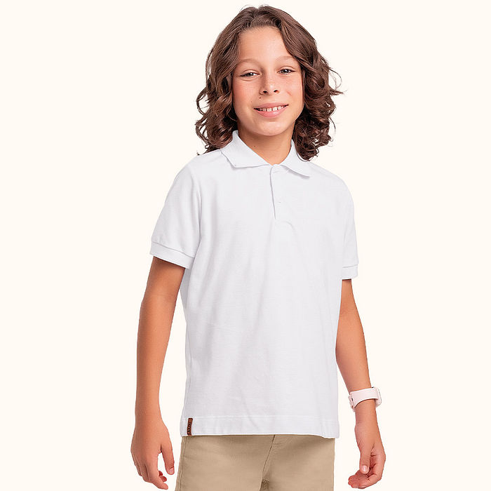 Camisa polo em malha piquet