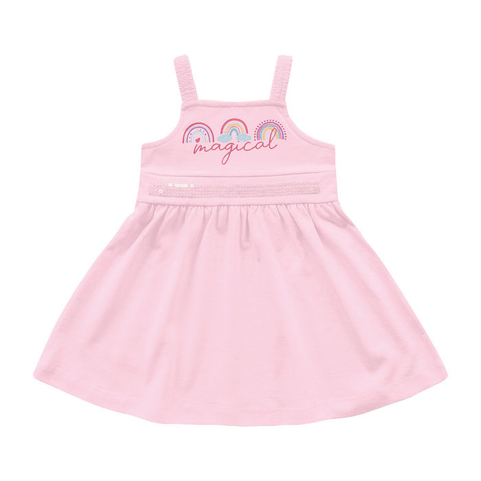 Vestido bebê menina magical glitter paete