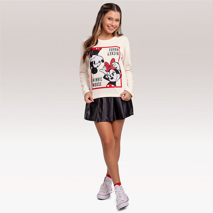 Blusa manga longa Minnie