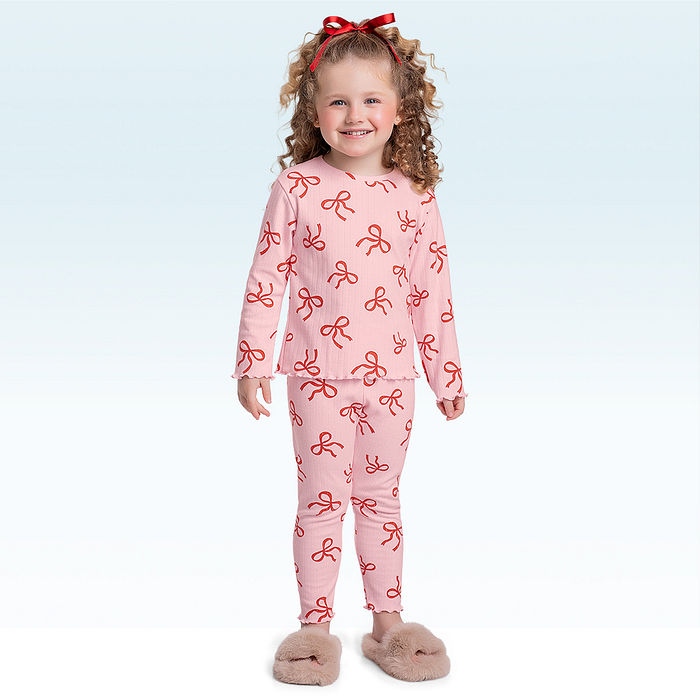 Conjunto pijama blusa manga longa e calça