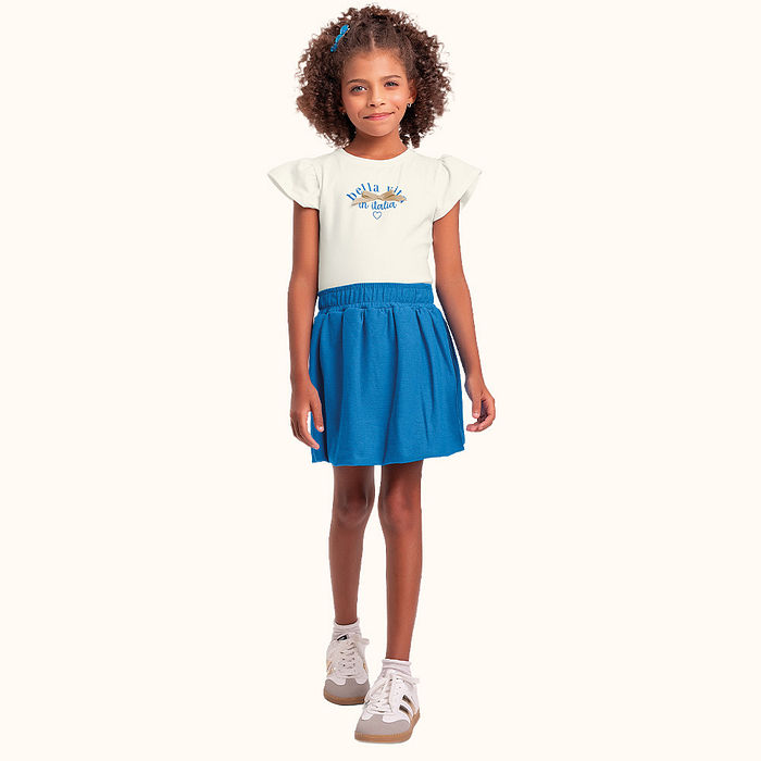 Blusa em cotton leve com laço decorativo