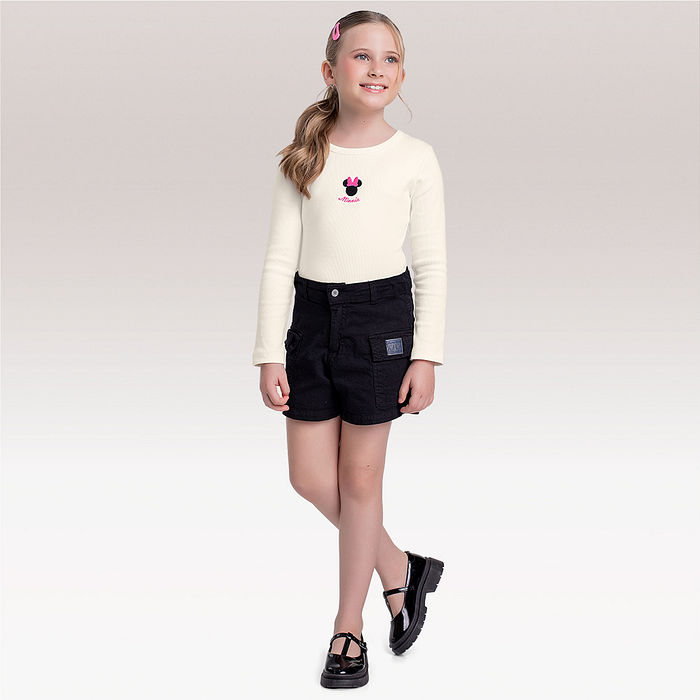 Blusa manga longa Minnie