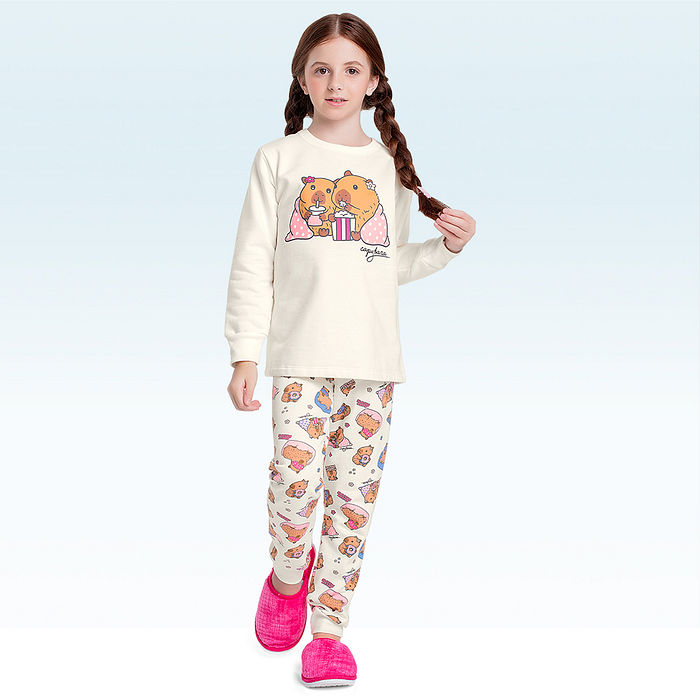 Conjunto pijama blusão e calça