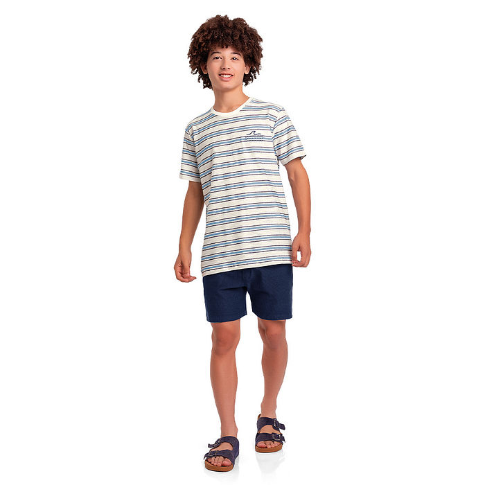 Camiseta juvenil com bordado