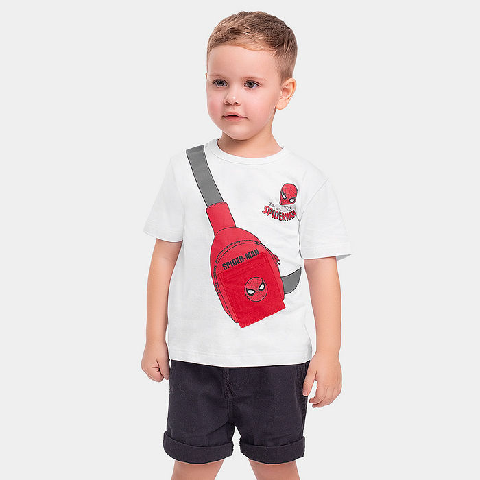 Camiseta Homem-Aranha com aplique de bolso funcional