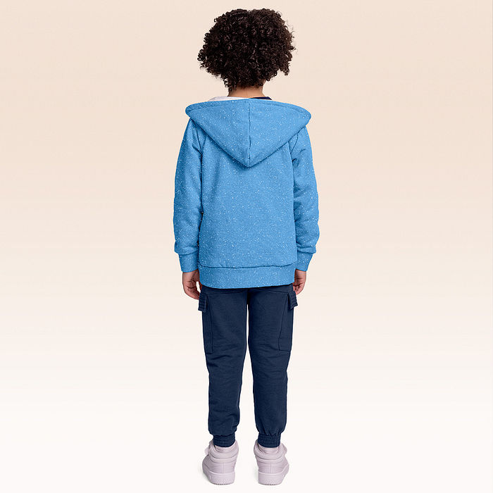 Calça em moletom com bolso