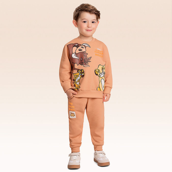 Conjunto blusão e calça Rei Leão