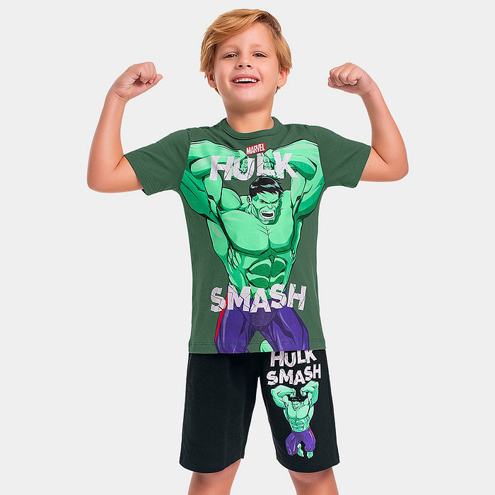 Conjunto camiseta/bermuda Avengers