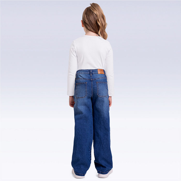 Calça wide leg jeans