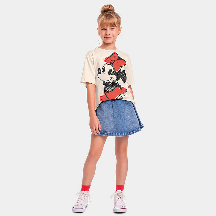 Blusa manga curta Minnie Mouse