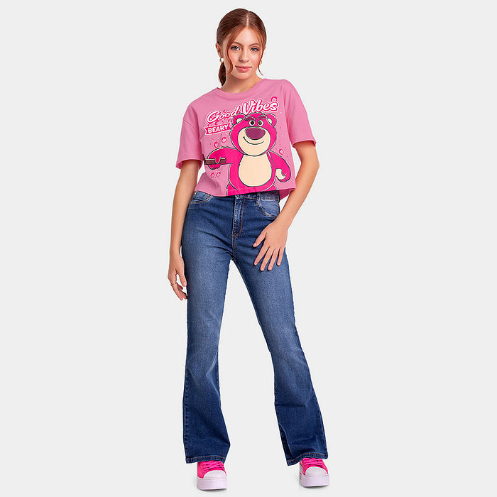 Blusa juvenil estampa Lotso