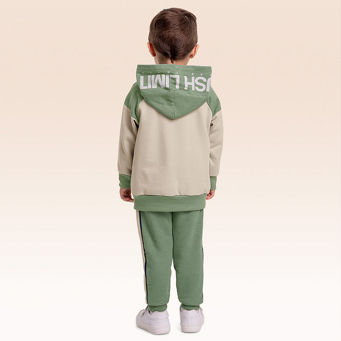 Conjunto blusão com capuz e calça