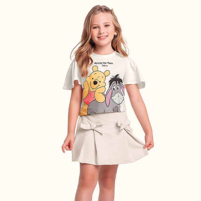 Blusa Ursinho Pooh em meia malha